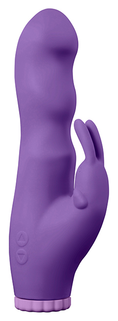 Фиолетовый вибратор с клиторальным стимул. PURRFECT SILICONE DELUXE RABBIT 100FNCT 20 см Dream Toys 