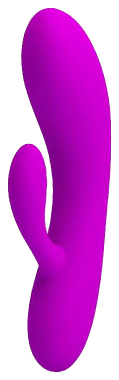 Эргономичный вибромассажер Alvin со стимулятором клитора 16,9 см Baile (фиолетовый) 