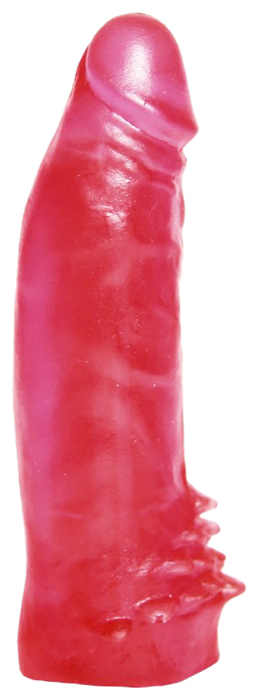 Розовая насадка-фаллос с шипами для трусиков Harness 17 см Сумерки Богов (розовый) 