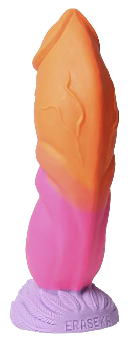 Яркий фаллоимитатор Жар-птица 25 см Erasexa (оранжевый; розовый) 