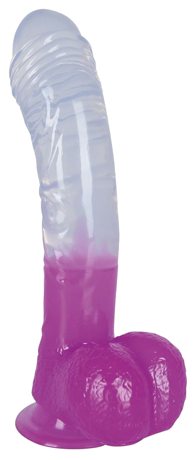 Прозрачно-фиолетовый гелевый фаллоимитатор Ready Mate 19 см Orion (прозрачный; розовый) 