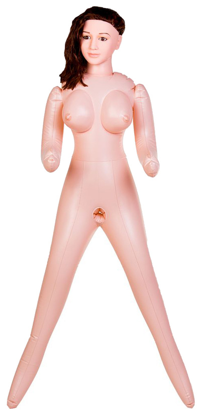 Надувная секс-кукла ToyFa с реалистичной головой в костюме учительницы 