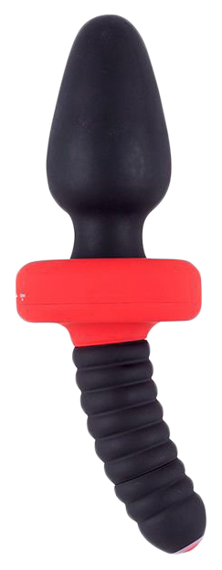 Двусторонняя анальная пробка MENZSTUFF ASS DAGGER CONED 22 см Dream Toys (красный; черный) 