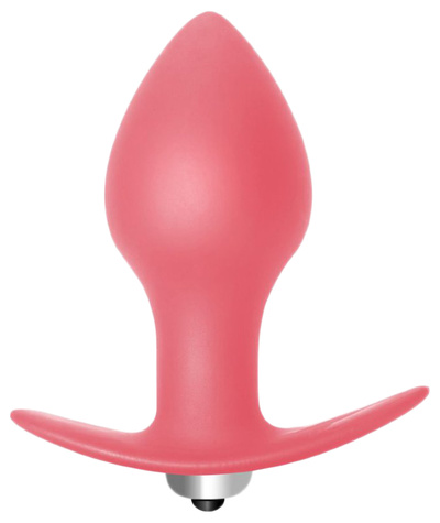Розовая Вибропробка анальная Bulb Anal Plug 10 см Lola Toys (розовый) 