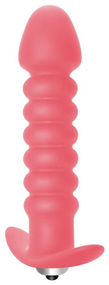 Розовая Вибропробка анальная Twisted Anal Plug 13 см Lola Toys (розовый) 