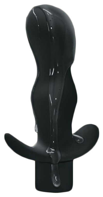 Черная Вибропробка анальная Satisfaction 11,5 см Lola Toys (черный) 