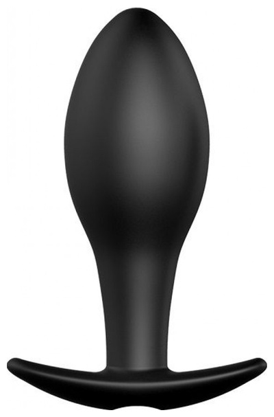 Чёрная анальная пробка с пультом управления 8,5 см Baile (черный) 