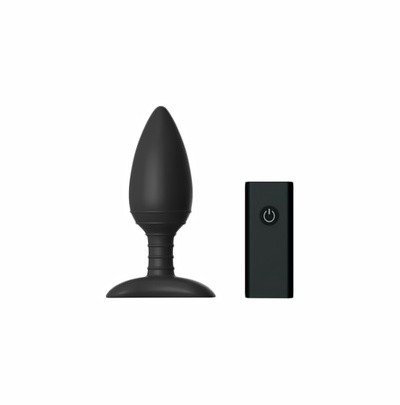 Чёрная вибровтулка NEXUS ACE MEDIUM с дистанционным управлением 12 см (черный) 