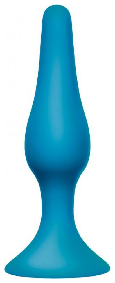 Анальная пробка бирюзовая Slim Anal Plug Large 12,5 см Lola Toys (голубой) 