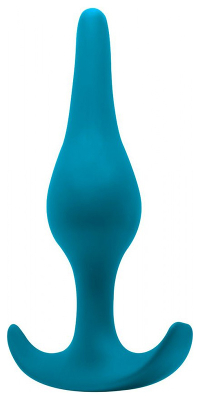 Анальная пробка бирюзовая Smooth 12,5 см Lola Toys (синий) 