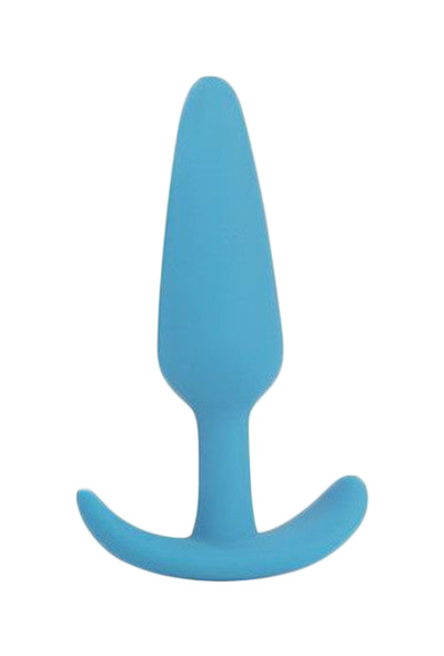 Анальная пробка голубая 9,5 см Bior toys (голубой) 