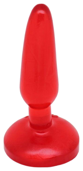 Красная гелевая анальная пробка 16 см Eroticon (красный) 