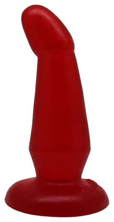 Красная изогнутая анальная пробка 13 см Eroticon (красный) 