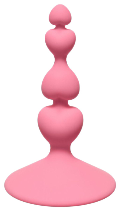 Анальная пробка розовая Sweetheart Plug Pink 10 см Lola Toys (розовый) 