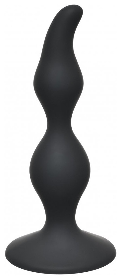 Чёрная анальная пробка Curved Anal Plug Black 12,5 см Lola Toys (черный) 