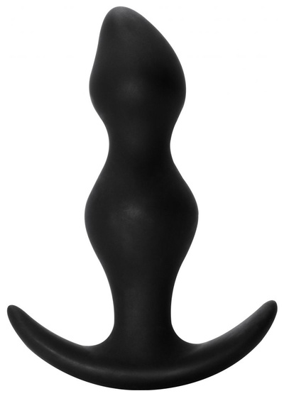 Чёрная фигурная анальная пробка Fantasy 12,5 см Lola Toys (черный) 