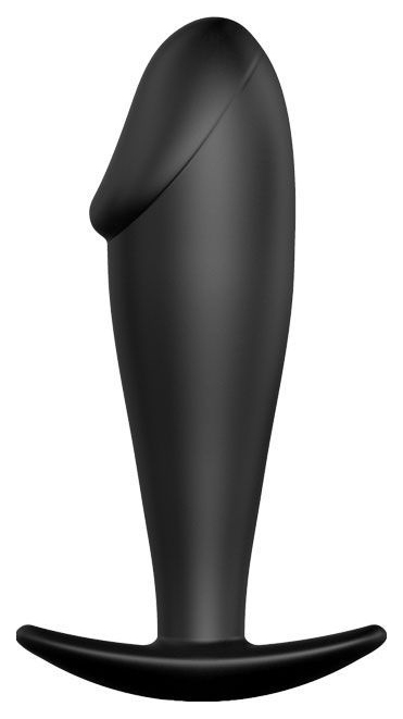 Чёрный анальный фаллос-пробка из силикона 10 см Baile (черный) 