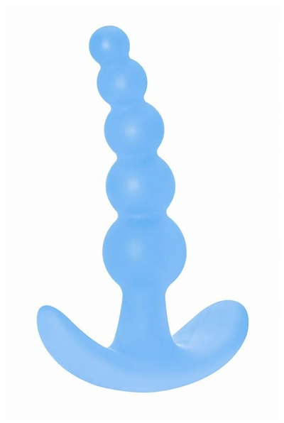 Голубая анальная пробка Bubbles Anal Plug 11,5 см Lola Toys (голубой) 
