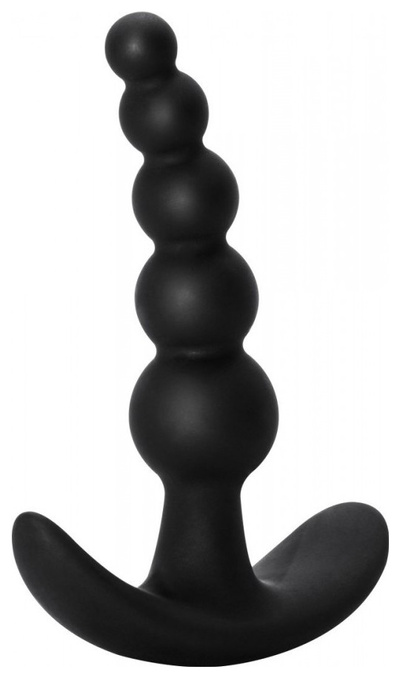 Чёрная анальная пробка Bubbles Anal Plug 11,5 см Lola Toys (черный) 