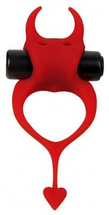 Эрекционное кольцо Adrien Lastic Devol Cockring в форме дьяволенка красный 