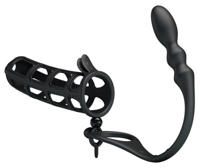 Насадка Baile Hercules intence anal stimulation со съемным анальным стимулятором (черный) 