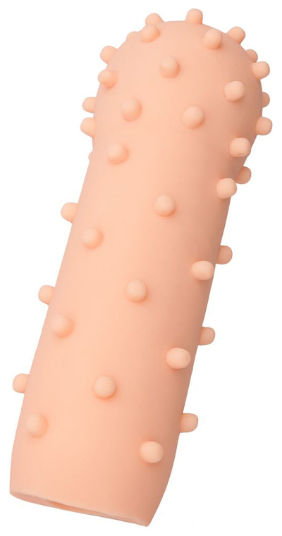 Насадка-удлинитель ToyFa Xlover с шишечками телесный 18 см (бежевый) 
