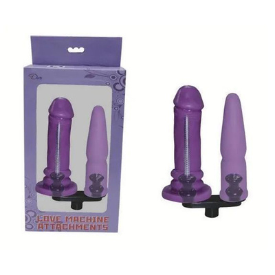Фиолетовая двойная насадка для секс-машин MyWorld - DIVA (фиолетовый) 
