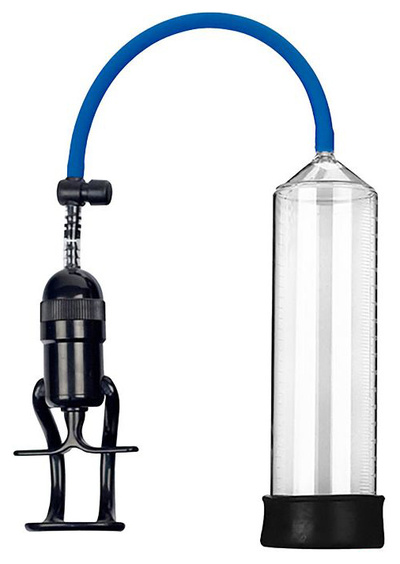 Прозрачная вакуумная помпа Eroticon PUMP X3 с ручным насосом (прозрачный; черный; синий) 