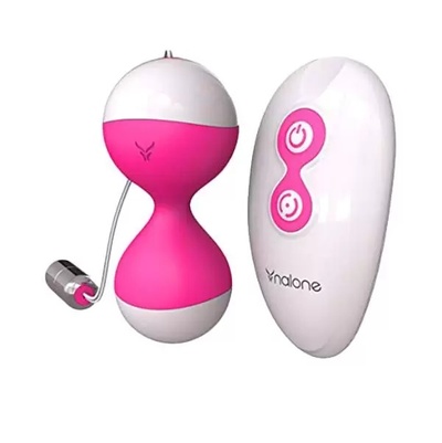 Бело-розовые вагинальные шарики Nalone MiuMiu VS-VR21 (белый; розовый) 