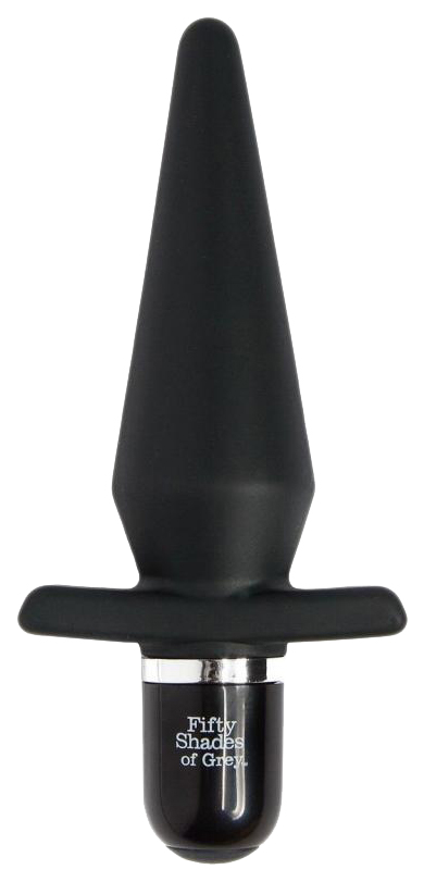 Черная анальная пробка с вибрацией Delicious Fullness Vibrating Butt Plug 14 см Fifty Shades of Grey FS-48291 (черный) 