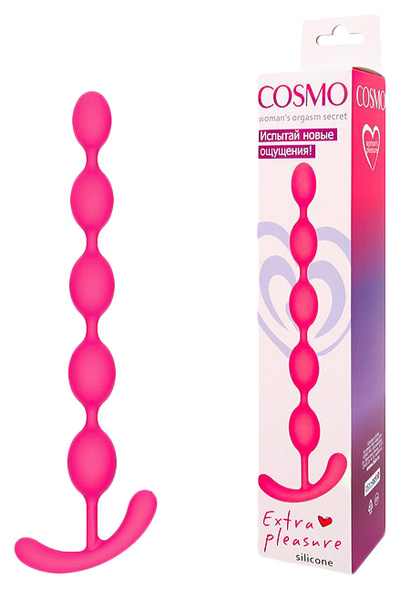 Ярко-розовая анальная цепочка Cosmo 22,3 см Bior toys CSM-23120 (розовый) 
