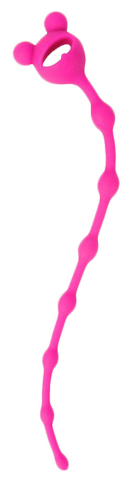 Розовая анальная цепочка-елочка 23 см Bior toys CSM-23025 (розовый) 