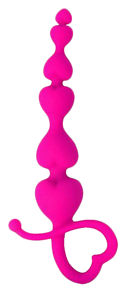 Розовая анальная цепочка Cosmo с петелькой 14,5 см Bior toys CSM-23013 (розовый) 